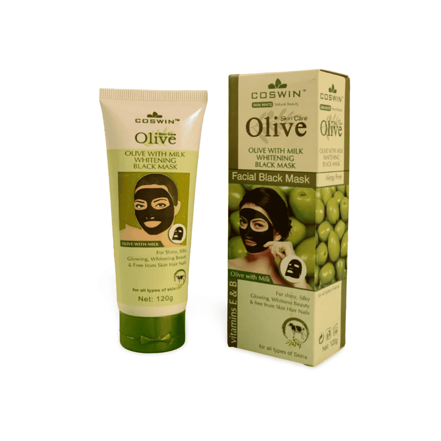 Olive With Milk Whitening Facial Black Charcoal Mask